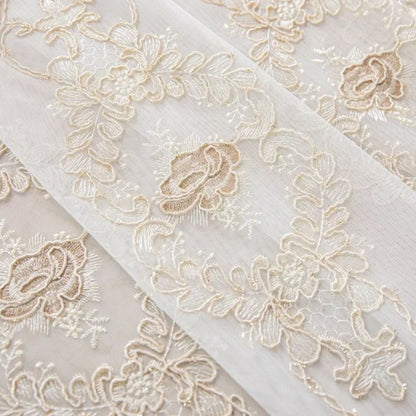 Skorter | Elyvia Embroidered Classic Sheer Lace Curtain