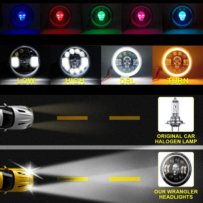 Skorter | 7 Inch Skull LED Headlight