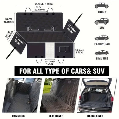 Skorter | Dog Car Seat with Hard Bottom & Back Seat Extender for Travel | Car Seat Protection for Large Dogs