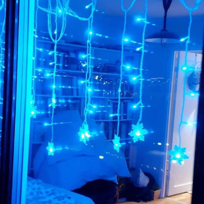 Skorter | Curtain Snowflake LED String Lights