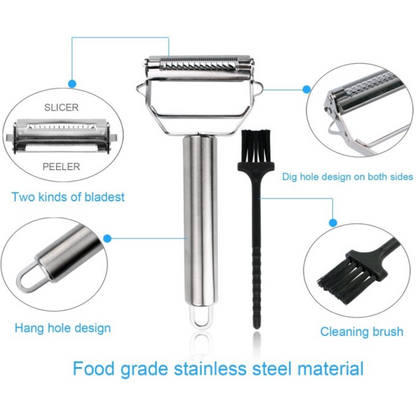 Skorter | Ultra-sharp stainless steel multifunctional vegetable peeler & julienne cutter