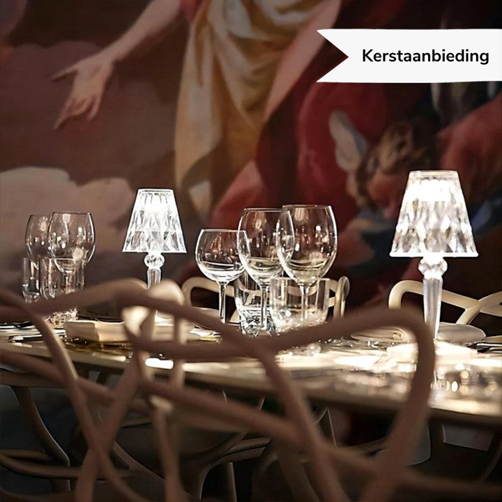 Skorter | LuxeCrystal Premium LED Table Lamp | Wireless | Dimmable Crystal Lighting | Mood Light & Decoration