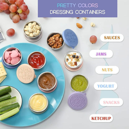 Skorter | Airtight Stainless Steel Sauce Containers (Set of 6)