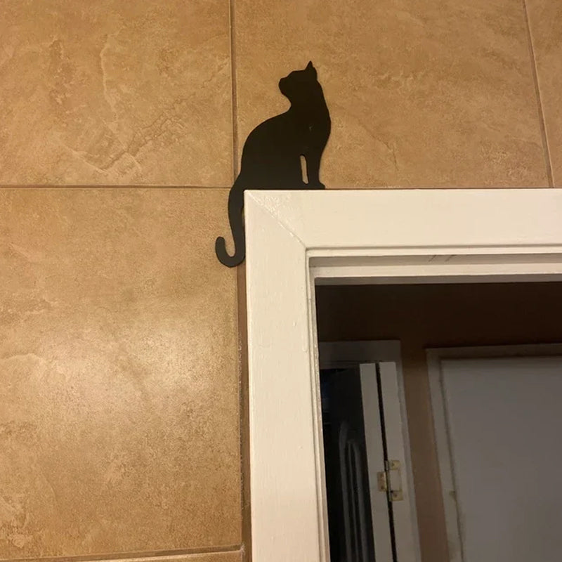 Skorter | Black Cat Door Corner Sign Decoration