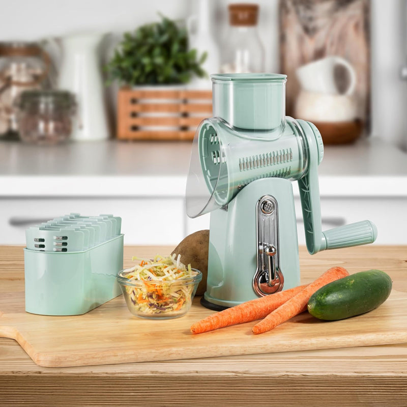 skorter | 5 In 1 Vegetable Slicer, Rotating Cheese Plane