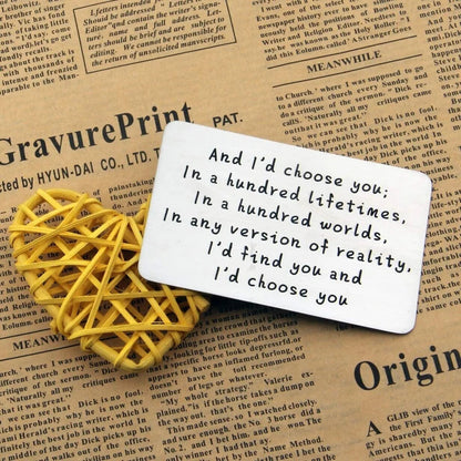 Skorter | Anniversary gifts for couples, long-distance use wallet card for him