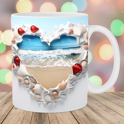 skorter | 3d Ocean Beach Breakthrough Theme Coffee Mug