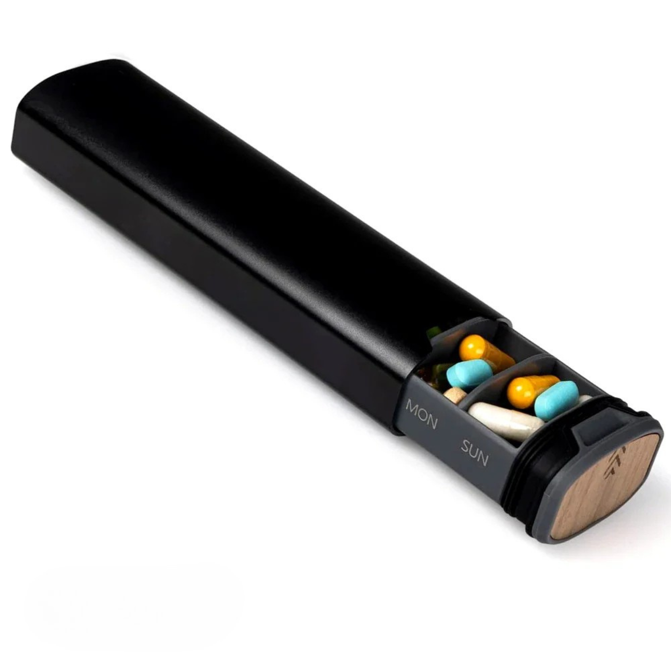 Skorter | 7-Day Medication Organizer – Compact Leakproof Pillbox for Home and Travel