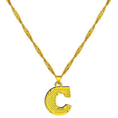 Skorter | 18K gold-plated initial letter necklace