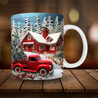 skorter | 3d Snowman Ceramic Mug - Fun Christmas Gift