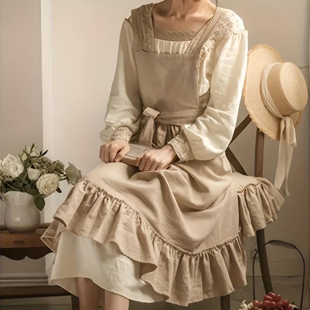 Skorter | Rustic Ruffle Linen Apron