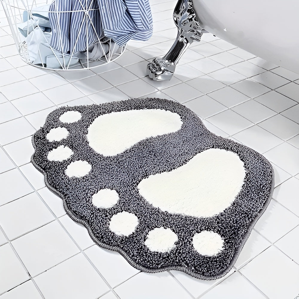 Skorter | Cute Paw Print Bath Mat