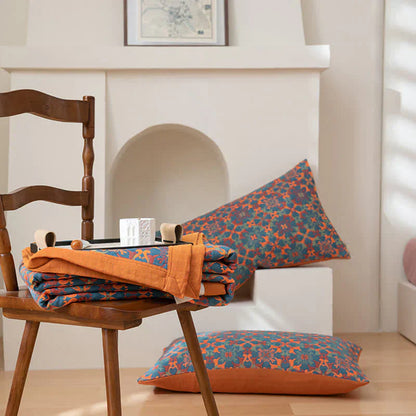 Skorter | & Blue Pattern Six-layer Cotton Quilt - TerraLoom