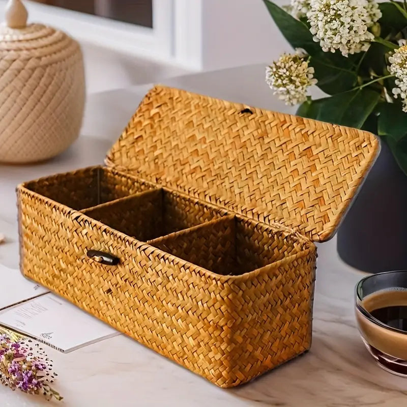Skorter | Ayla Rattan Organizer Basket
