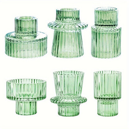 Skorter | 3/6-part Glass Candle Holders - Perfect for Table Decoration and Weddings