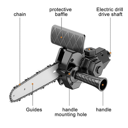 Skorter | ELECTRIC DRILL MODIFIED TO ELECTRIC CHAINSAW DRILL ATTACHMENT