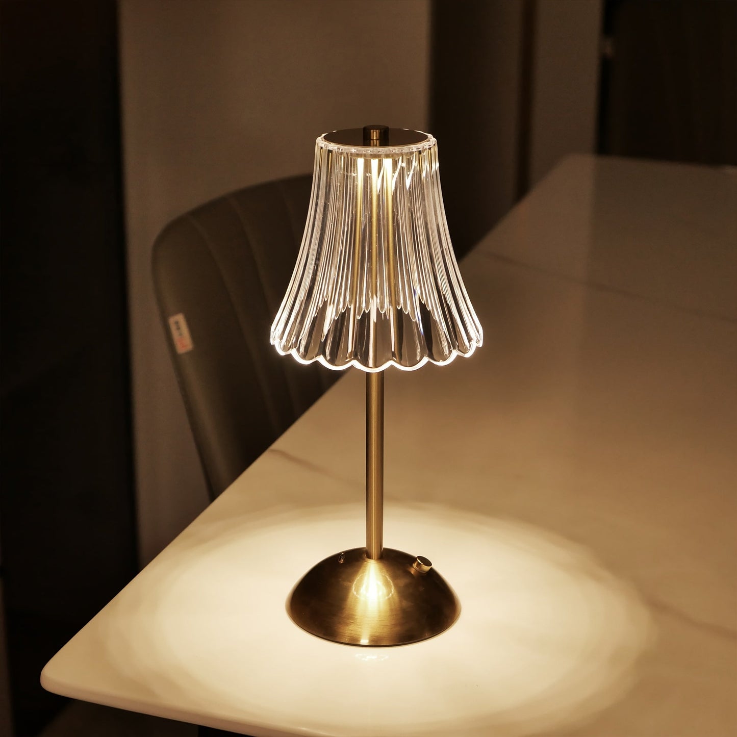 Skorter | Crystaluxe - LED Crystal Table Lamp with Touch Control, Three-colored Light