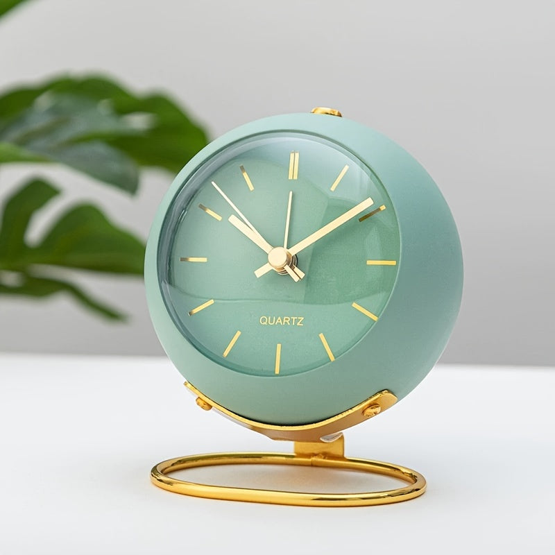 Skorter | Retro Analog Alarm - Silent Non-Ticking Metal Clock