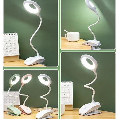 Skorter | Rechargeable LED Table Lamp with Clip – Adjustable Desk Light for Home Office and Study