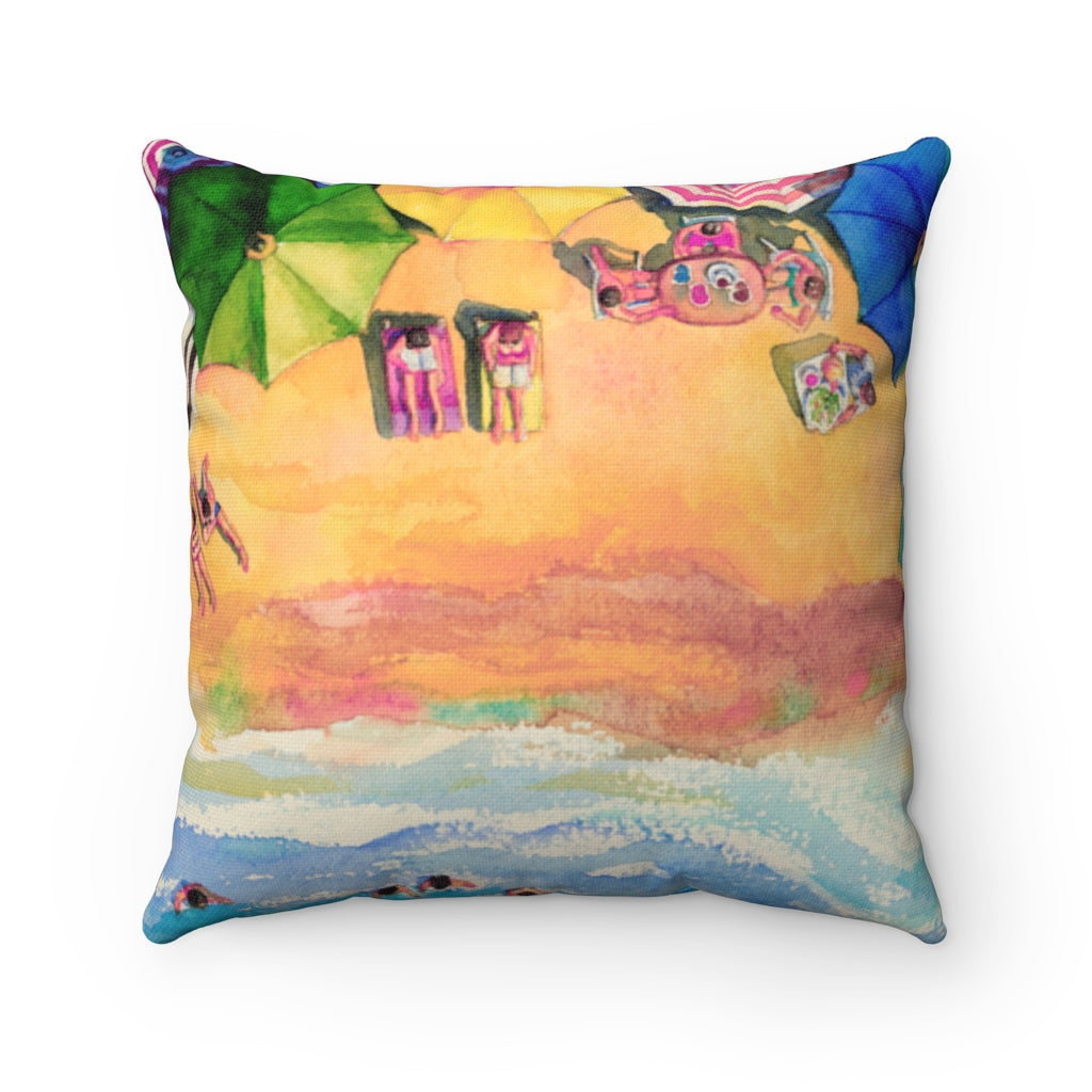 Skorter | Day at the Beach Square Pillow - 4 Sizes