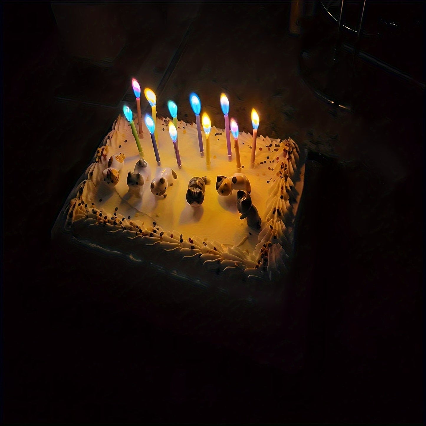 Skorter | Colorflame Birthday Candles With Stand – Vivid Colors For Birthday, Anniversary, Wedding And Celebrations