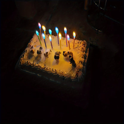 Skorter | Colorflame Birthday Candles With Stand – Vivid Colors For Birthday, Anniversary, Wedding And Celebrations