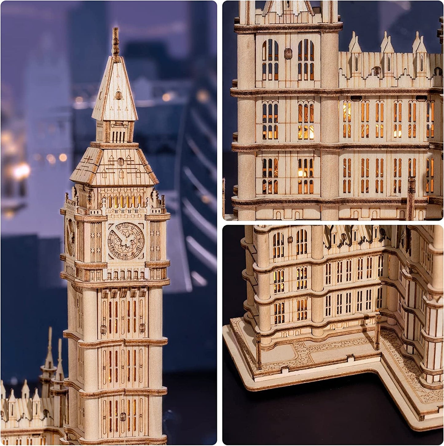 Skørter | 3D puzzle for adults Wooden craft set for teenagers DIY building model set with LED lights