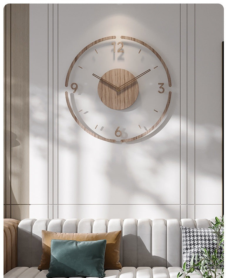 Skorter | Nordic Silent Wall Decoration Clock made of real wood, 35 cm