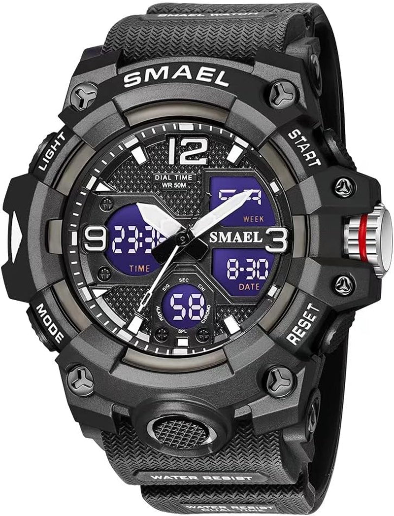 Skorter | Men's waterproof sports wristwatch with date and multifunction LED alarm stopwatch