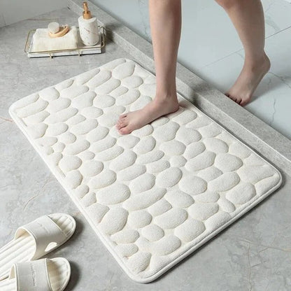 Skorter | Cobblestone Embossed Bathroom Bath Mat