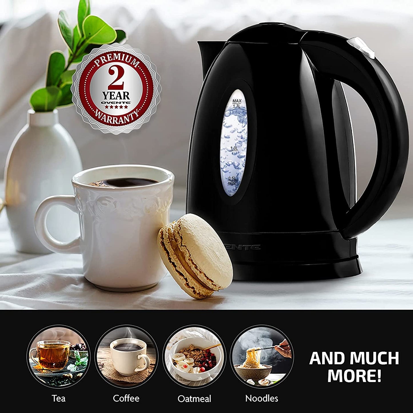 Skorter | Electric Kettle - Wireless with Automatic Shut-off and Boil Dry Protection