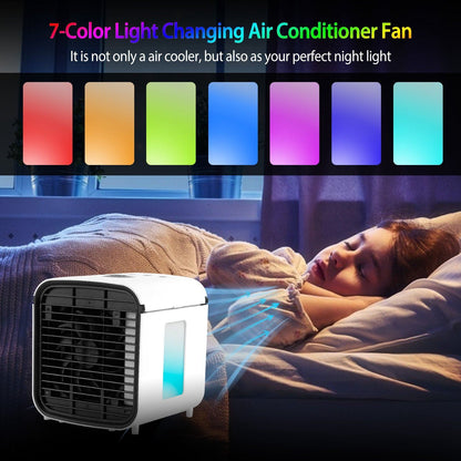 Skorter | 7-Colors Switchable Portable Mini Air Conditioner Cooler Fan