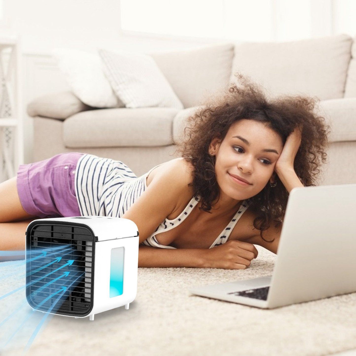 Skorter | 7-Colors Switchable Portable Mini Air Conditioner Cooler Fan