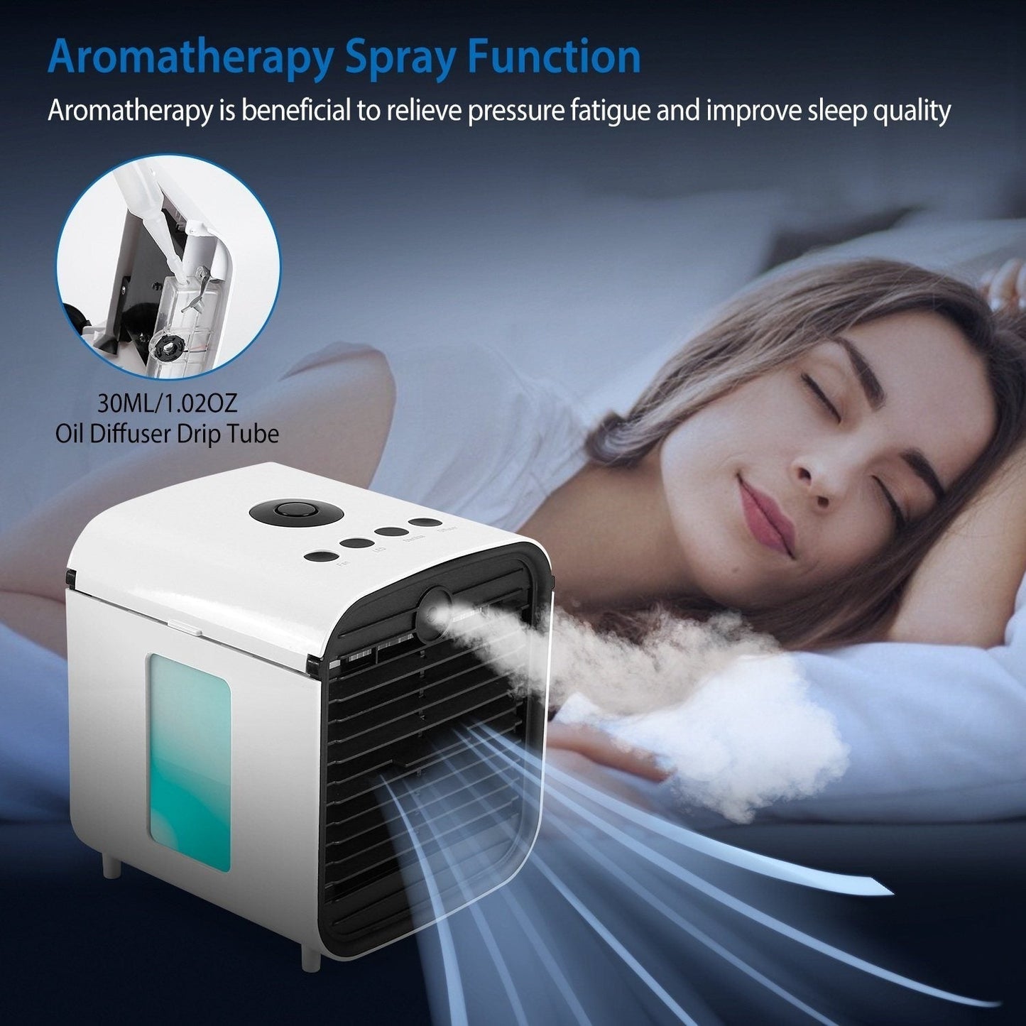 Skorter | 7-Colors Switchable Portable Mini Air Conditioner Cooler Fan