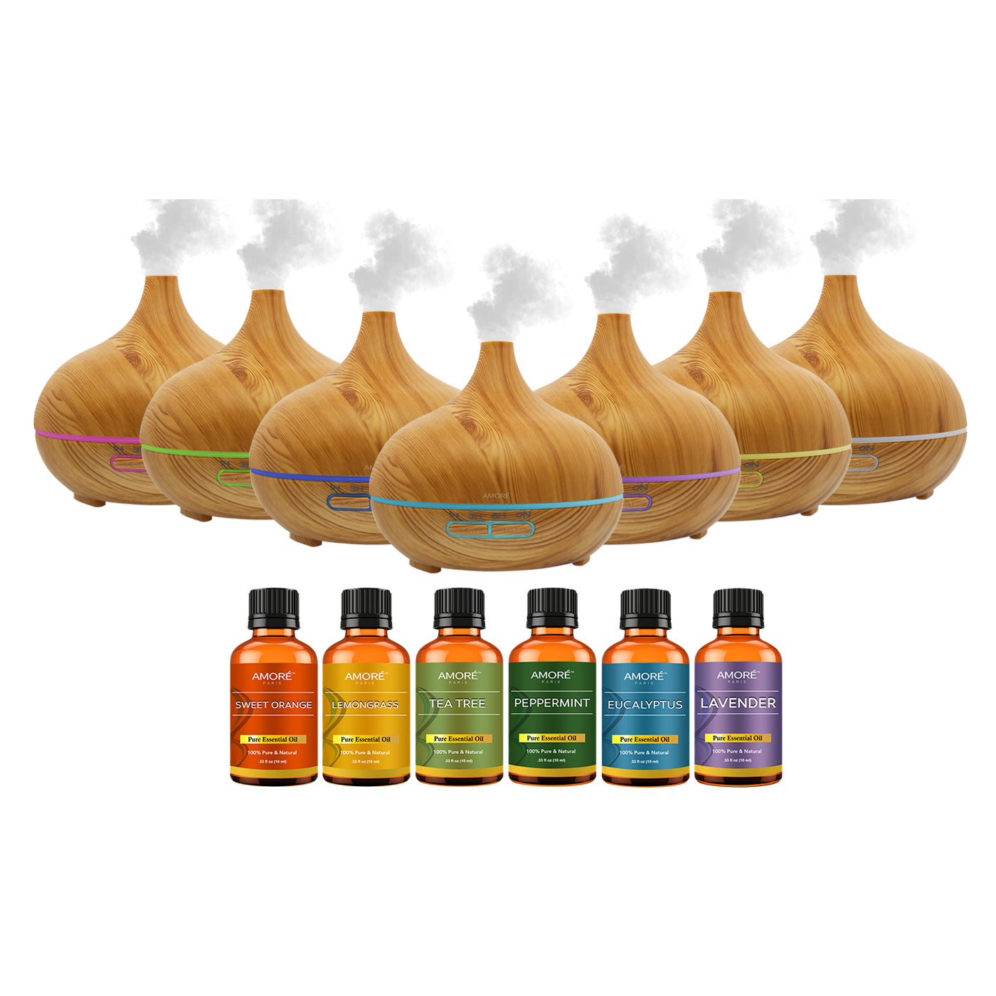 Skorter | 7-Pack: Ultrasonic Aromatherapy diffuser with essential oils