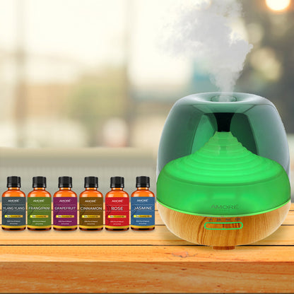Skorter | 7-piece: Premium ultrasonic aromatherapy cool mist humidifier diffuser with essential oil gift set