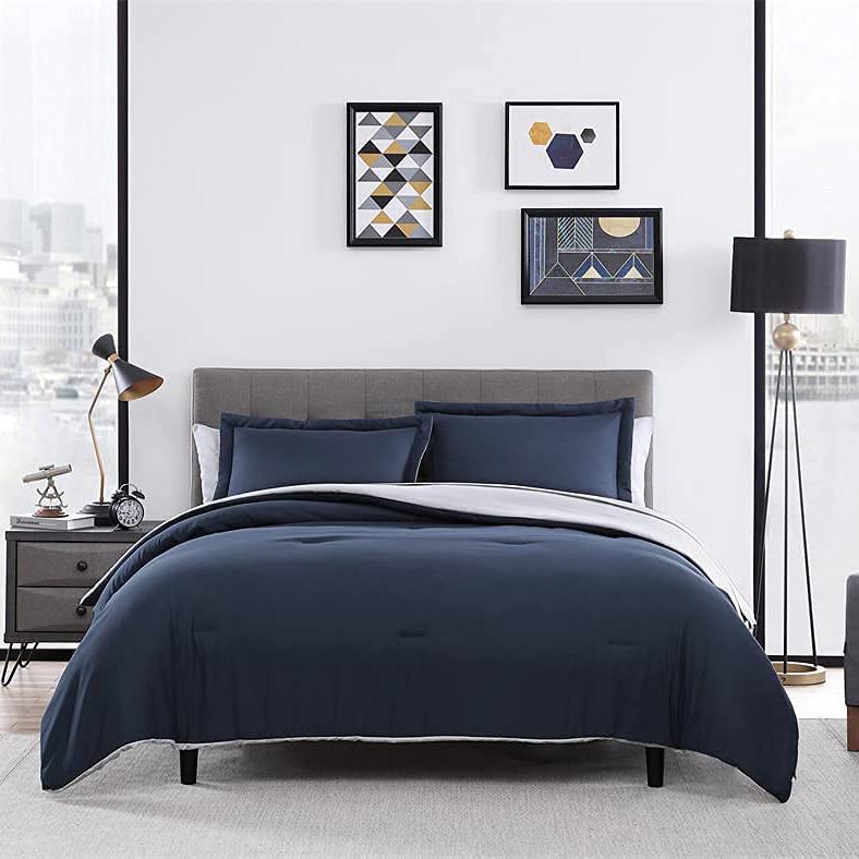 Skorter | 7-piece set: Chestnut colored reversible bedding collection