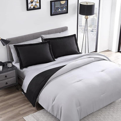 Skorter | 7-piece set: Chestnut colored reversible bedding collection