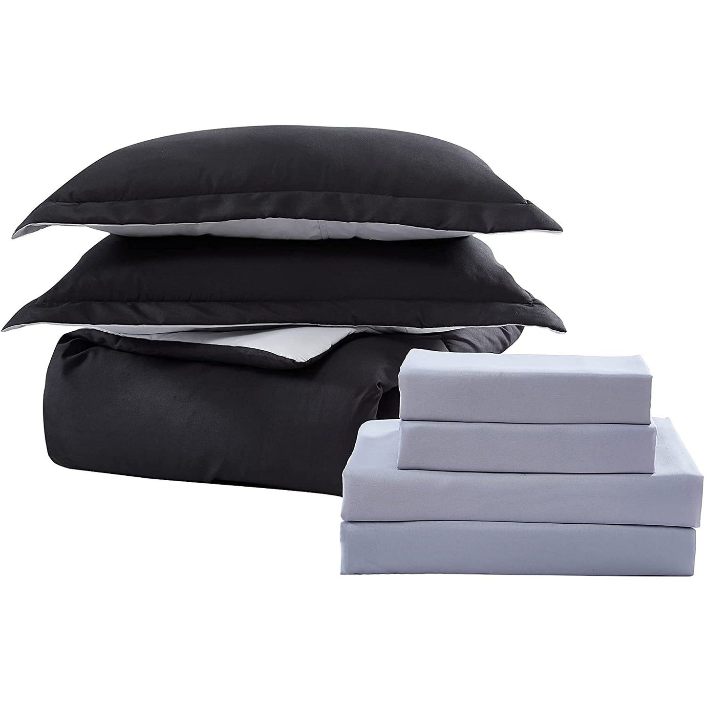 Skorter | 7-piece set: Chestnut colored reversible bedding collection