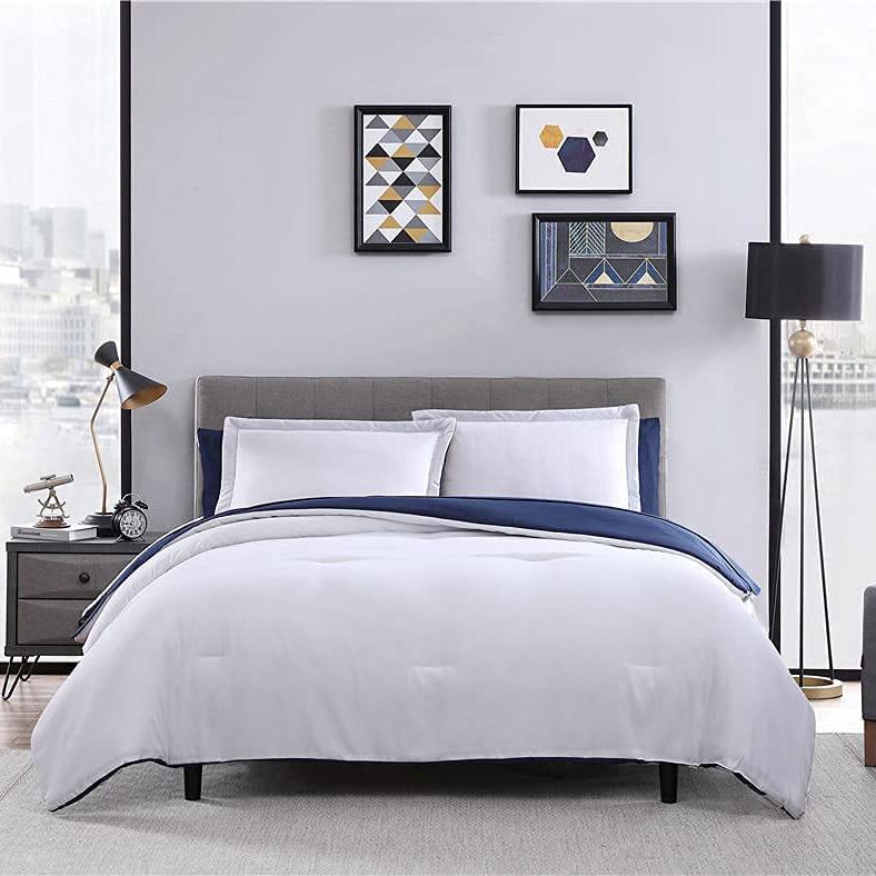 Skorter | 7-piece set: Chestnut colored reversible bedding collection