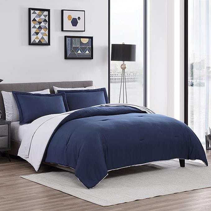 Skorter | 7-piece set: Chestnut colored reversible bedding collection