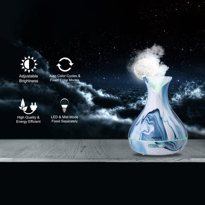 Skorter | 7-piece set: Hydro Dipped Ultrasonic Aromatherapy Diffuser With Essential Oils Gift Set