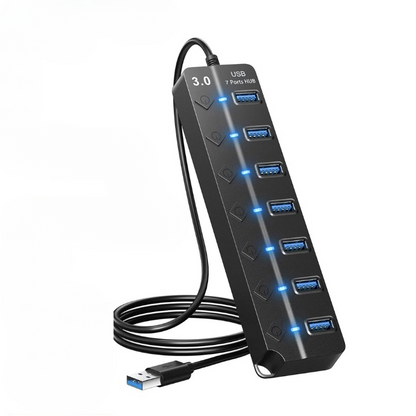 Skorter | 7-Port USB 3.0 Hub with Power Switch – PortMaster (1+1 FREE)