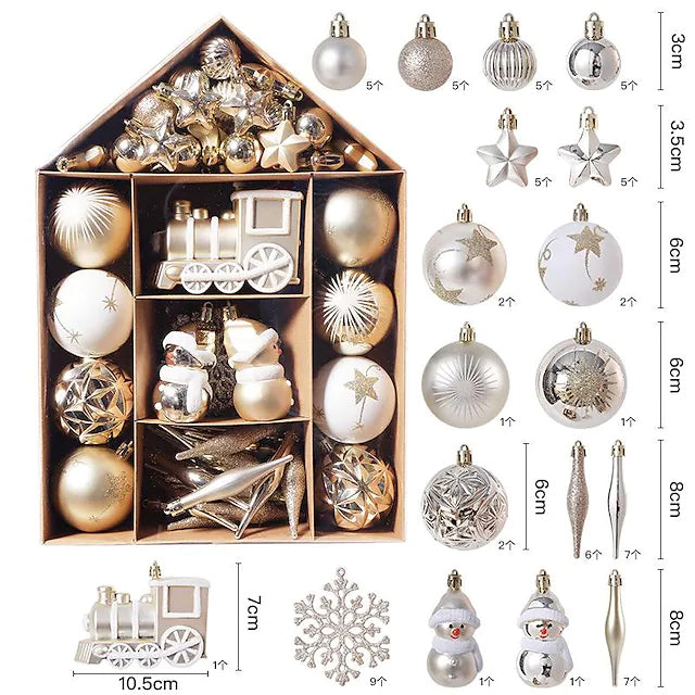 Skorter | 70-piece Set: Christmas Tree Decorations Christmas Balls