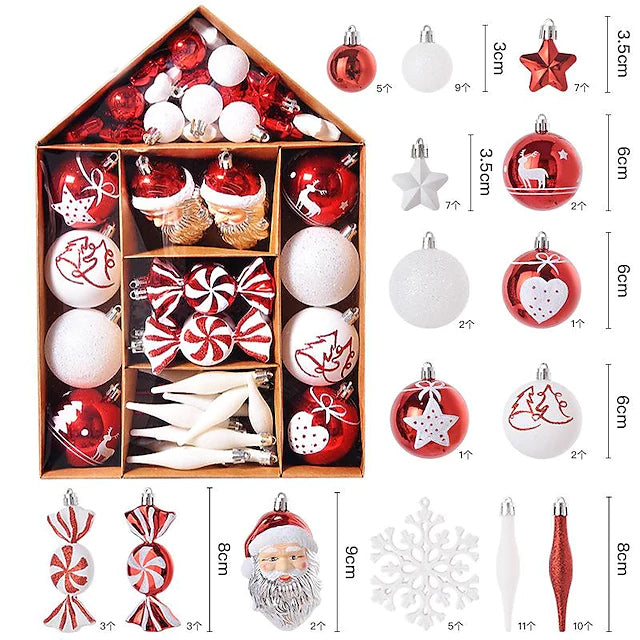 Skorter | 70-piece Set: Christmas Tree Decorations Christmas Balls
