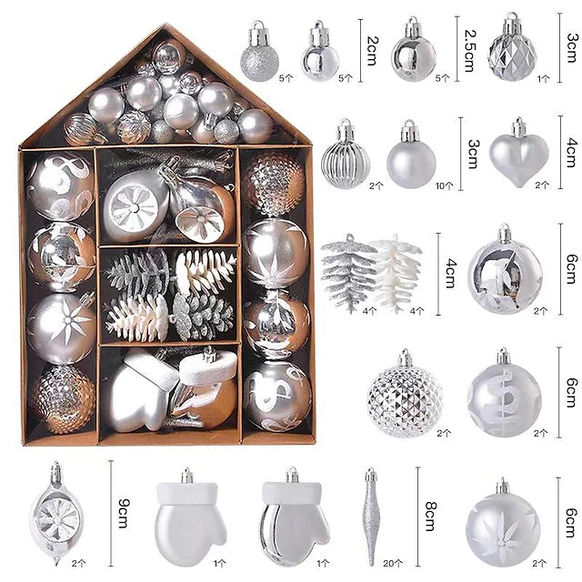 Skorter | 70-piece Set: Christmas Tree Decorations Christmas Balls