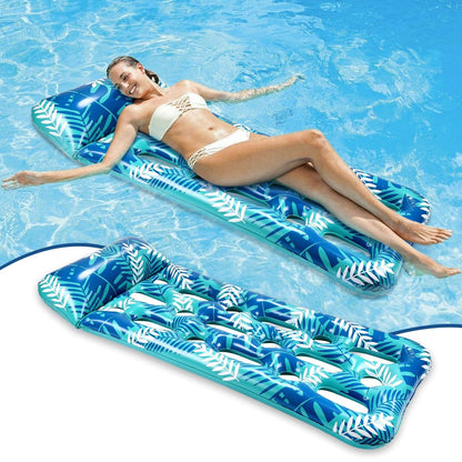 Skorter | 70" x 30" Inflatable Lounge Pool with Headrest