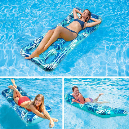 Skorter | 70" x 30" Inflatable Lounge Pool with Headrest