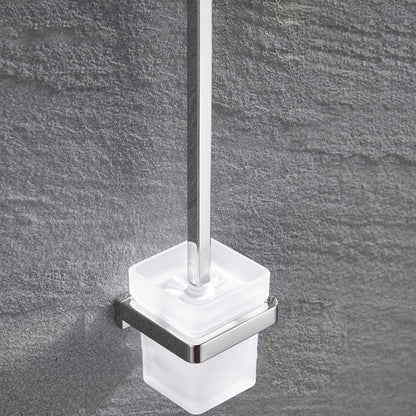 Skorter | 5-piece modern bathroom accessories as single item or in set Polished chrome bathroom set