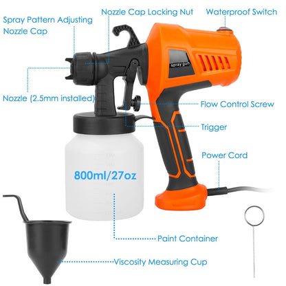Skorter | 700W Electric Paint Sprayer Handheld with 3 Spray Patterns 800ml